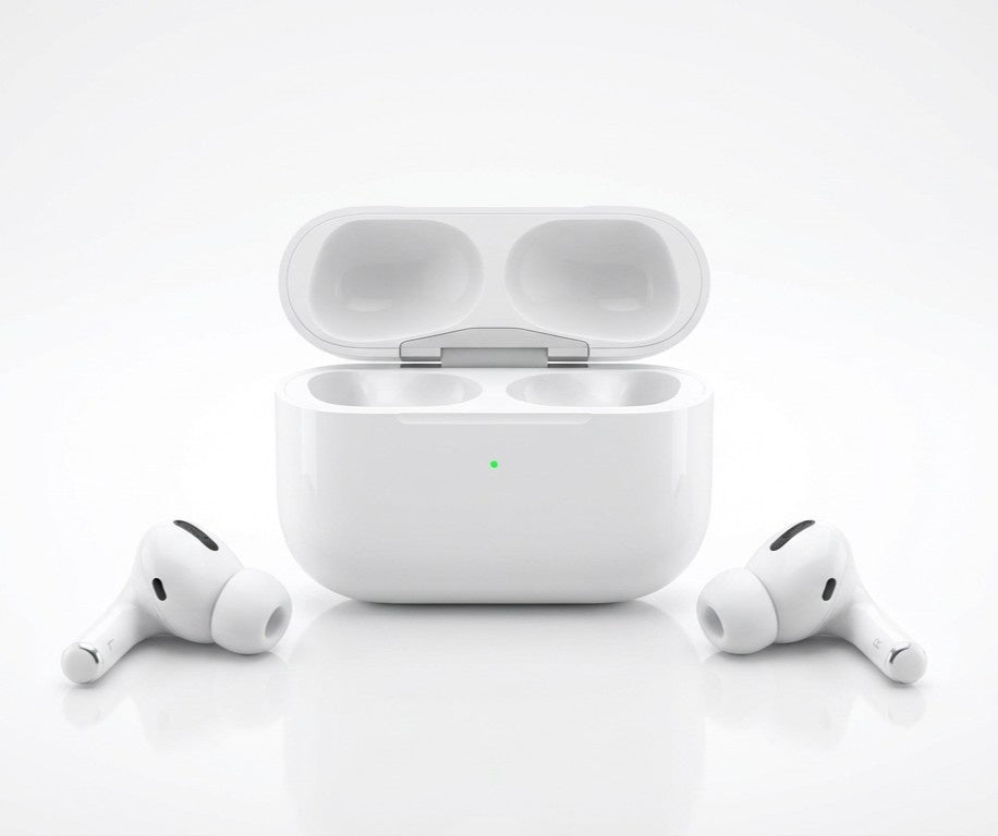  AirBuds Pro 2 wireless earbuds with MagSafe charging case, Bluetooth 5.3, adaptive EQ, and noise‑cancelling microphone.